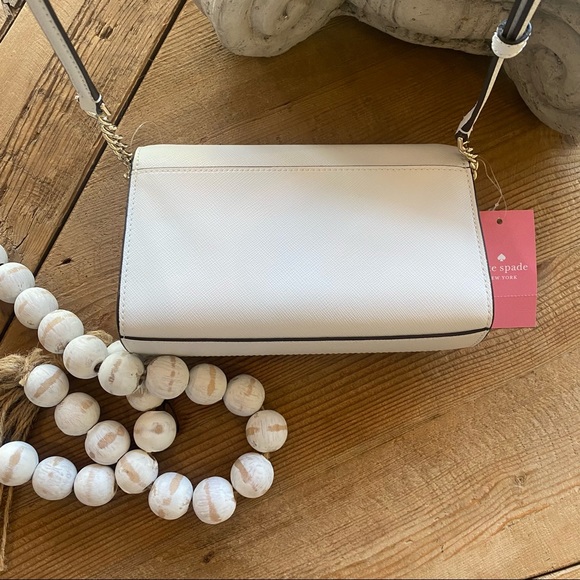🎄🎁Kate spade Staci Small Flap Crossbody White Dove - Picture 13 of 14
